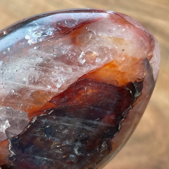 Fire Quartz- Hematoid Quartz- Palm Stone - Picture 15 of 17